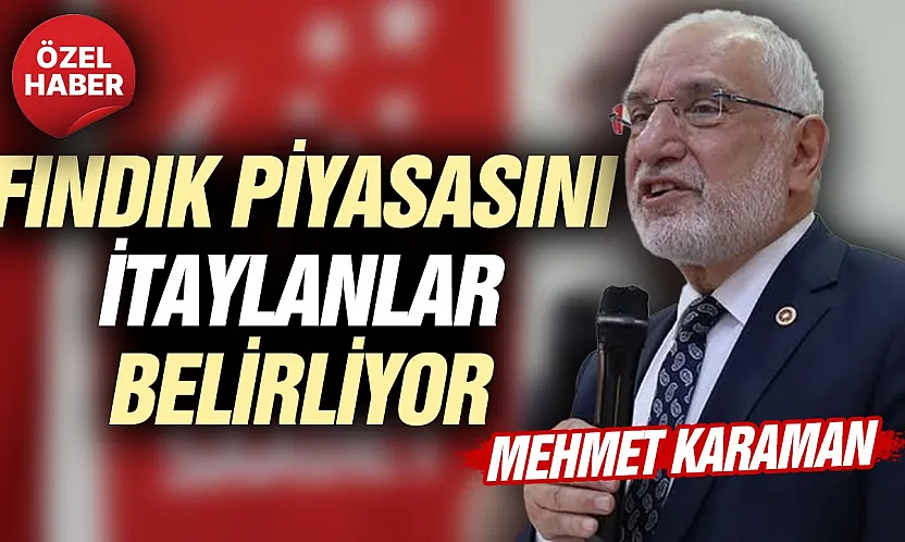 Mehmet Karaman, 'Fındık'ta üreticilerimiz hak ettiği ücreti alamıyor'