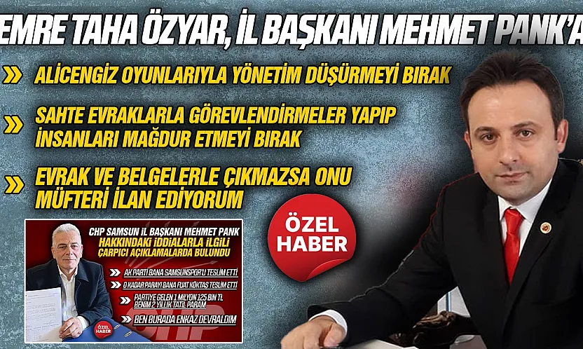 Özyar il Başkanı Pank'a 'Pespaye yalanlarla kamuoyunu meşgul etme' dedi.