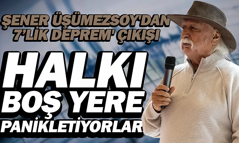 Prof. Dr. Şener Üşümezsoy'dan Marmara Açıklaması: Büyükçekmece ile Yeşilköy Arasında Fay Yok