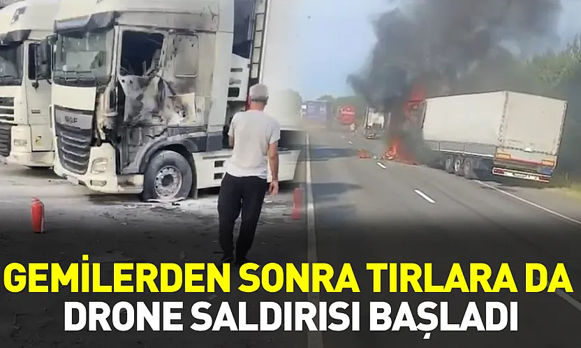 Rusya-Belarus sınırında dron saldırısı: Tır şoförleri dehşeti yaşadı