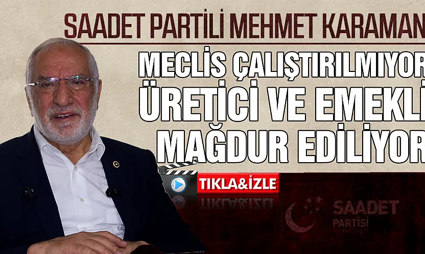Saadet Partisi Samsun Milletvekili Mehmet Karaman basınla buluştu