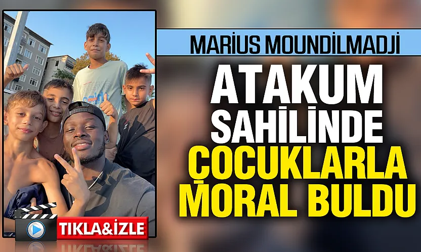 Sakatlanan Marius Mouandilmadji, Atakum sahilinde çocuklarla vakit geçirdi