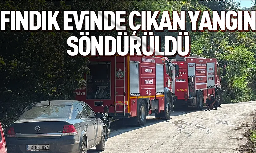 Salıpazarı'nda fındık evinde yangın