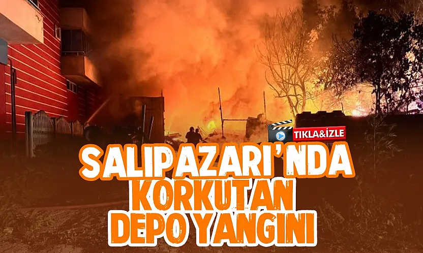Salıpazarı'nda inşaat malzemesi deposunda yangın