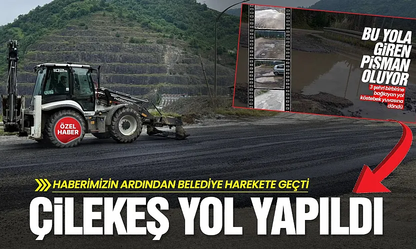 Samsun Ayvacık'ta çileye dönen o yol yapıldı