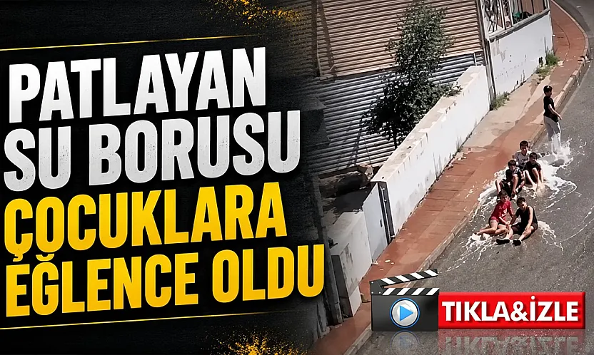 Samsun Canik'te çocukların sulu eğlencesi