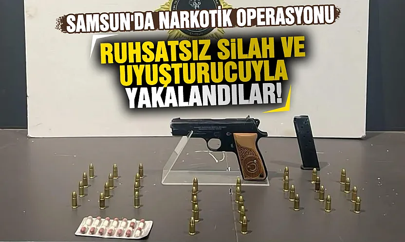 Samsun Canik'te uyuşturucu ve silah operasyonu: 2 gözaltı