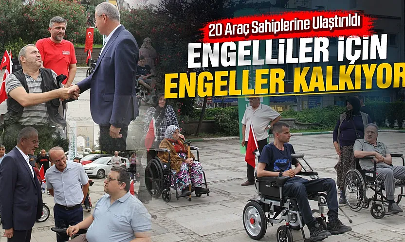 Samsun Çarşamba'da 20 engelli aracı sahiplerine teslim edildi