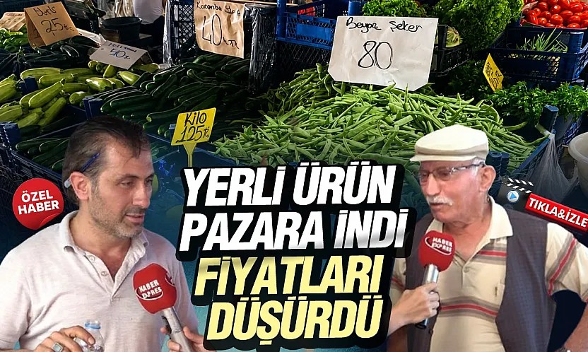 Samsun Çarşamba'da pazar yerli ürünlerle doldu
