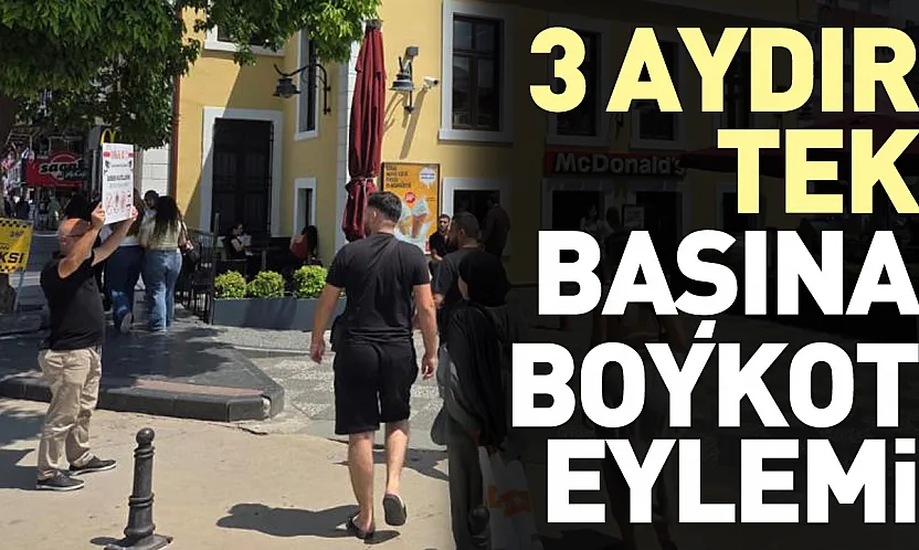Samsun'da 3 Aydır Tek Başına Boykot Eylemi