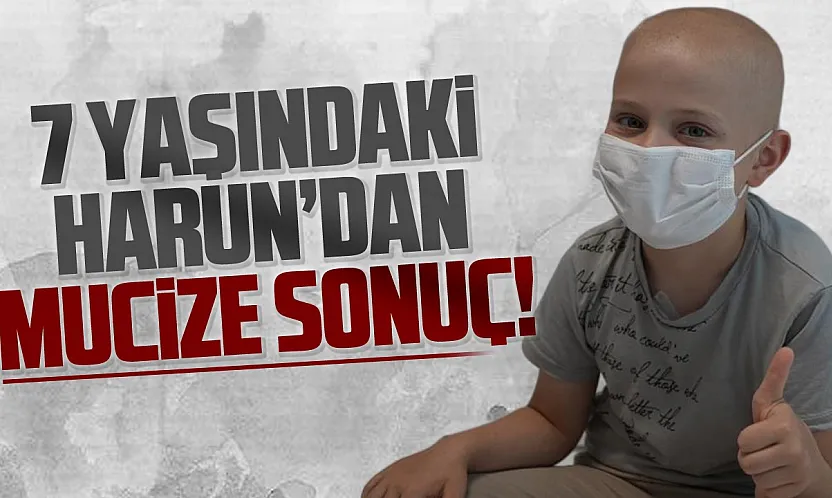 Samsun'da 7 Yaşındaki Harun'un karnındaki 30 santimlik tümör küçültüldü