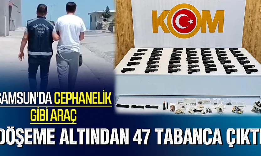 Samsun'da Aracın Zulasından Cephanelik Çıktı!
