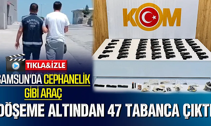Samsun'da Aracın Zulasından Cephanelik Çıktı!