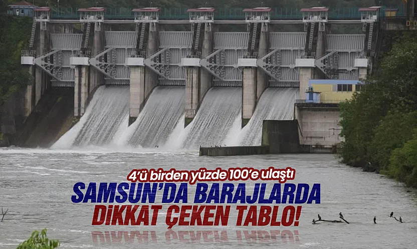 Samsun'da barajlar doldu, Çakmak Barajı yüzde 100'e ulaştı