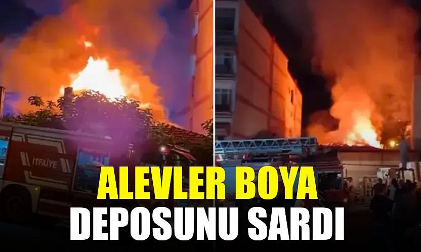 Samsun'da Boya Deposunda Yangın!