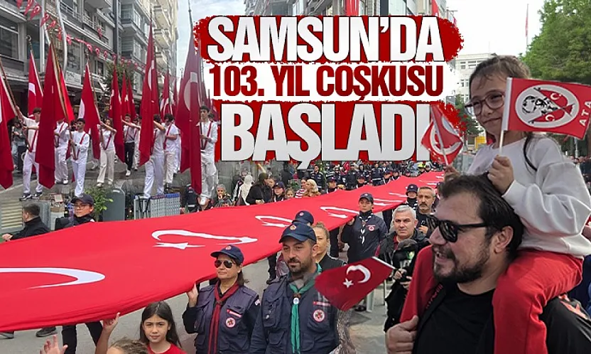 Samsun'da Cumhuriyet Yürüyüşü