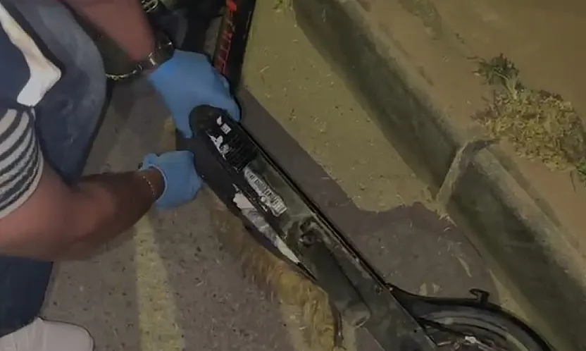 Samsun'da elektrikli scooter uyuşturucu zulası çıktı