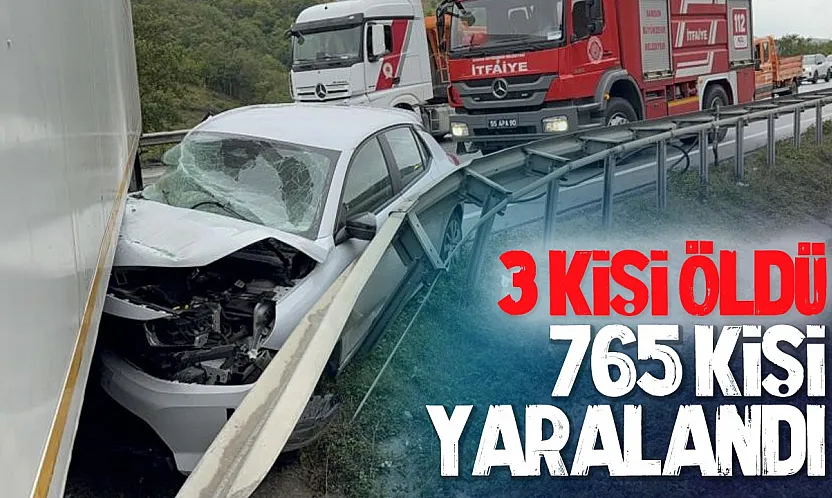 Samsun'da eylül ayı kaza bilançosu açıklandı bin 163 kazada 3 kişi öldü