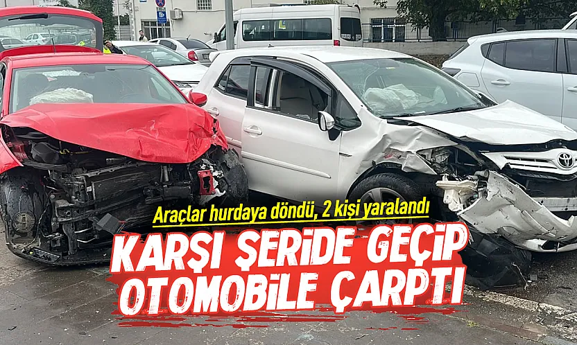 Samsun'da feci kaza! İki otomobil kafa kafaya çarpıştı