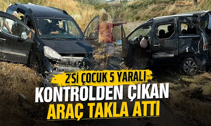 Samsun'da hafif ticari araç şarampole devrildi: 2'si çocuk 5 kişi yaralandı