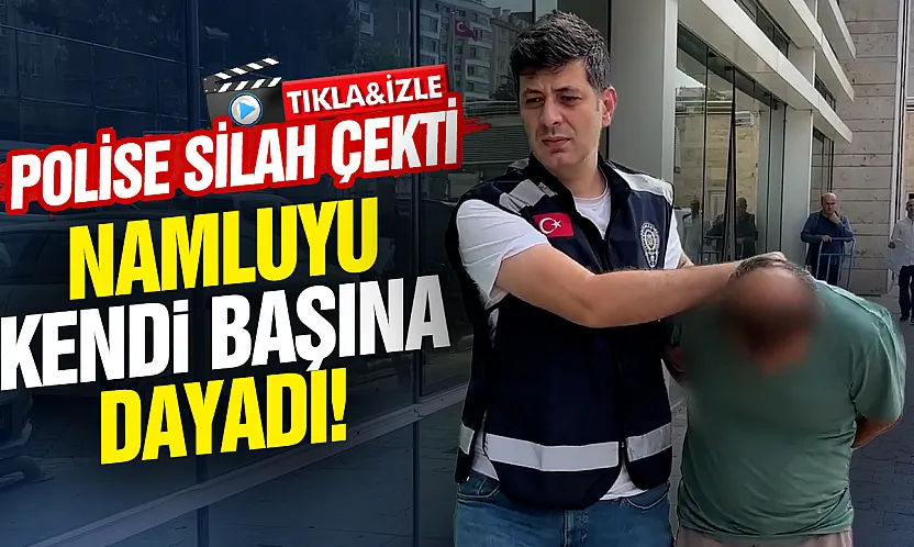 Samsun'da hareketli anlar: Silahı başına dayayan şüpheli ikna edildi