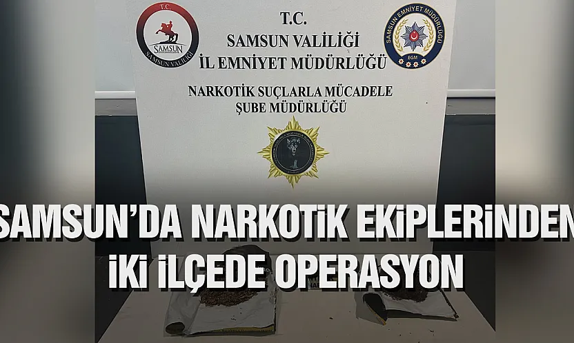 Samsun'da iki ilçede uyuşturucu operasyonu