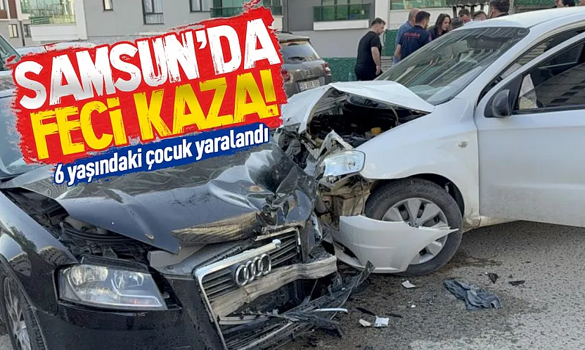 Samsun'da iki otomobil çarpıştı 3 yaralı