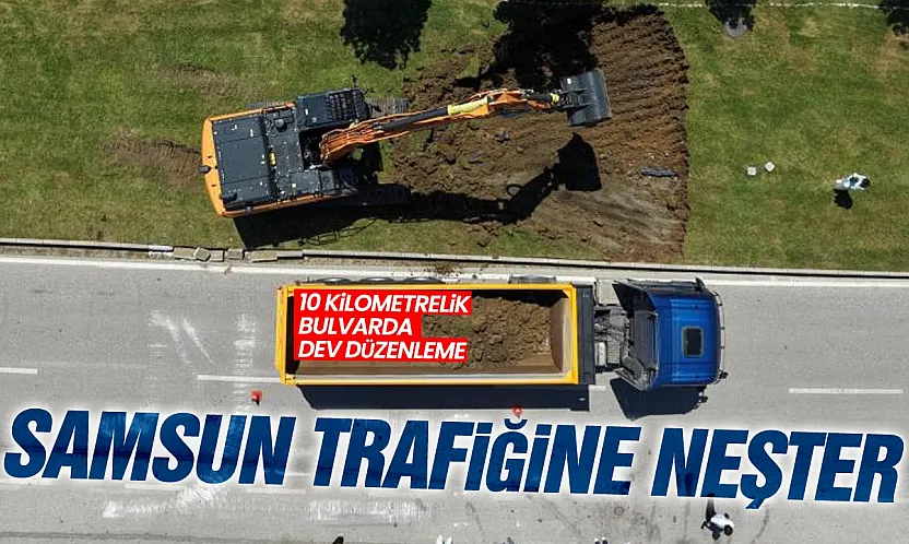 Samsun'da İsmet İnönü Bulvarı'nda ulaşım hamlesi