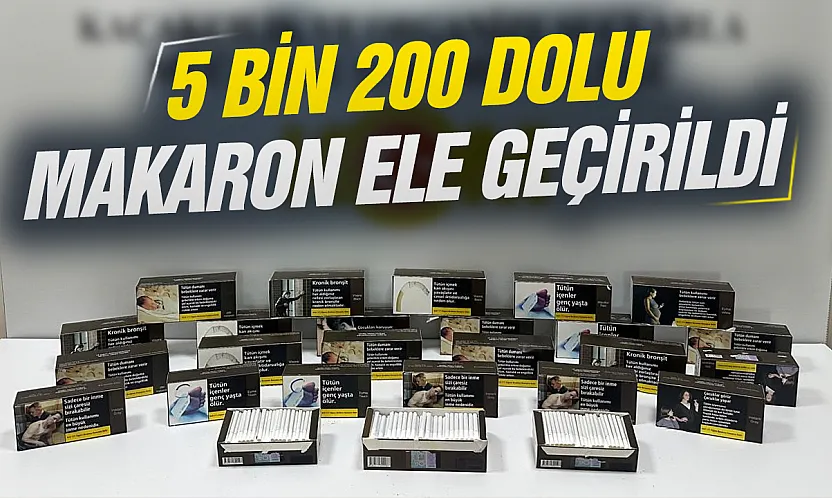 Samsun'da kaçak tütün operasyonu: 5 bin 200 dolu makaron ele geçirildi