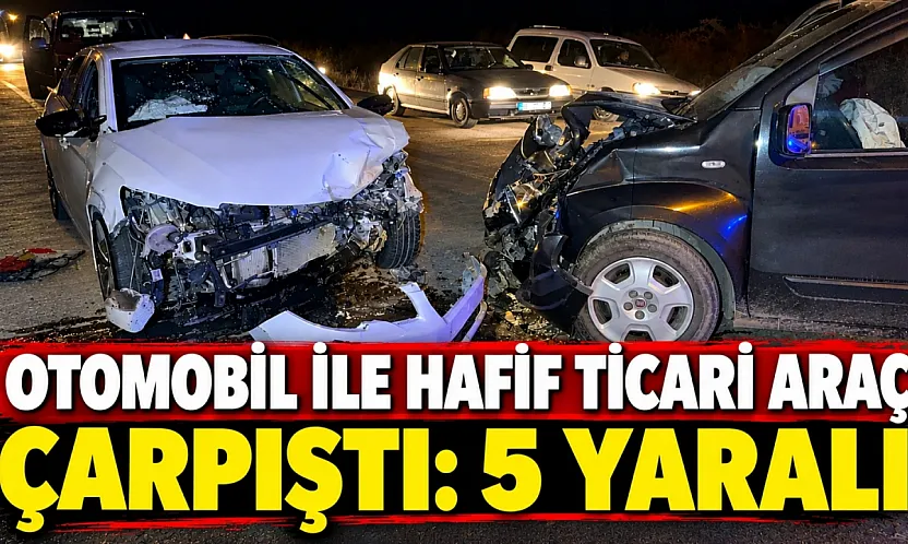 Samsun'da otomobil ile hafif ticari araç çarpıştı: 5 yaralı