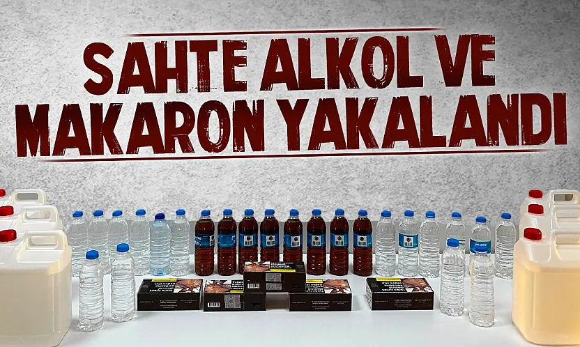 Samsun'da sahte alkol ve makaron baskını