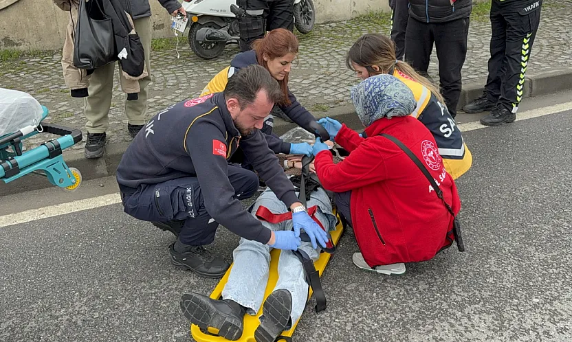 Samsun'da trafik kazası: Genç kadın yaralandı