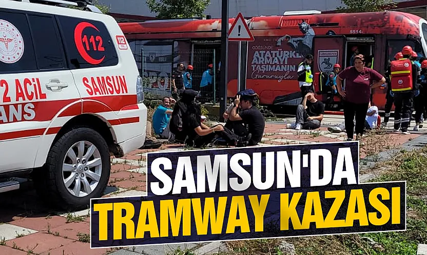 Samsun'da tramvay kazası tatbikatı