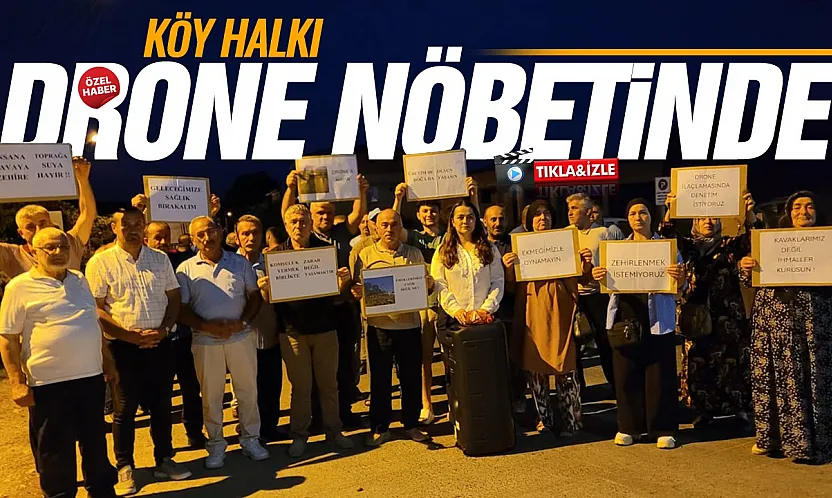 Samsun'da Yalı ve Çınarlık Mahallelerinde 'drone ile ilaçlama' gerilimi
