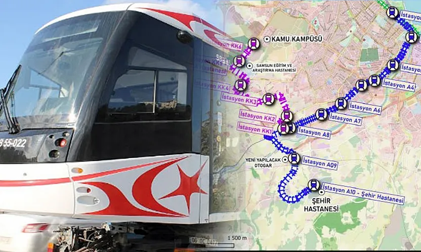 Samsun'da yeni tramvay güzergahı belli oldu: 16 yeni durak geliyor