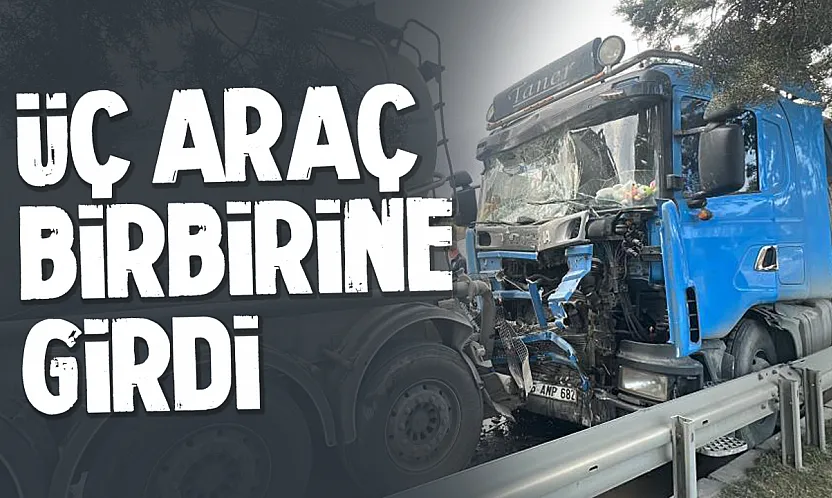 Samsun'da zincirleme kaza! Tır, beton mikseri ve kamyon birbirine girdi