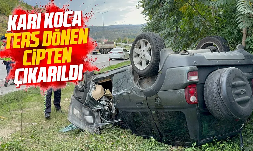 Samsun Kavak'ta cip takla attı