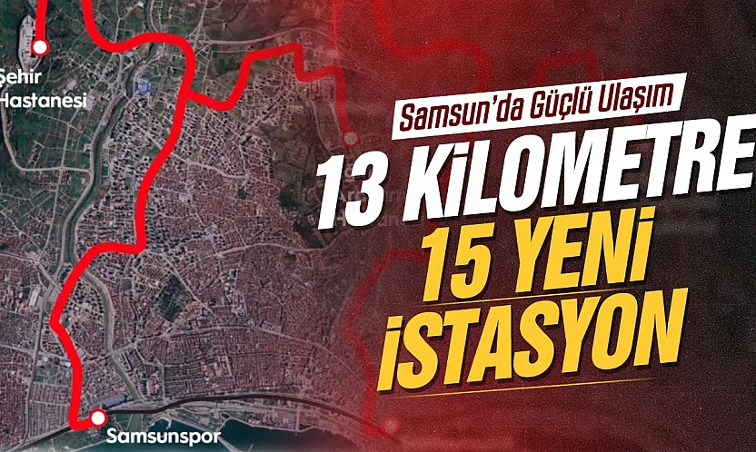 Samsun Şehir Hastanesi tramvay hattında temel atılıyor