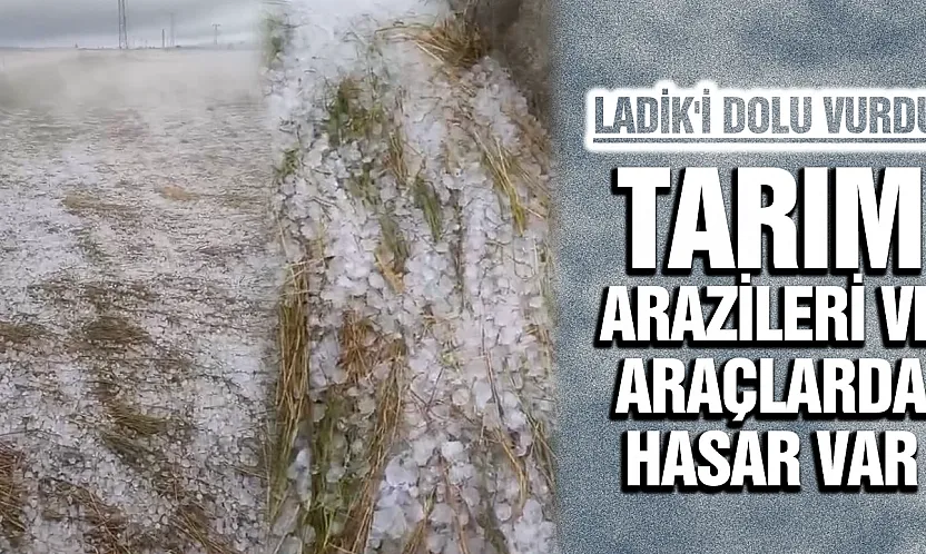 Samsun'un Ladik ilçesini dolu vurdu!