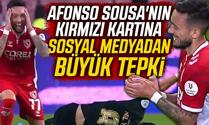 Samsunspor - Amed SF maçında Afonso Sousa'nın kırmızı kartı tartışılıyor