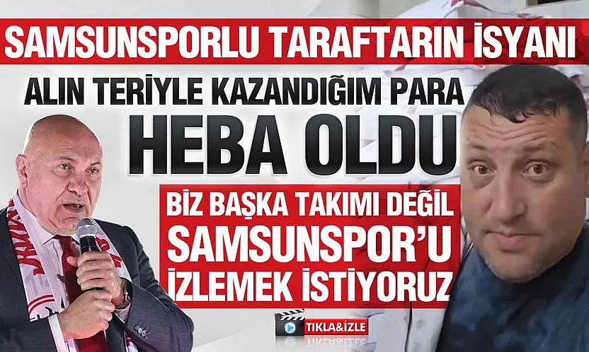 Samsunspor taraftarından Yüksel Yıldırım'a sert tepki