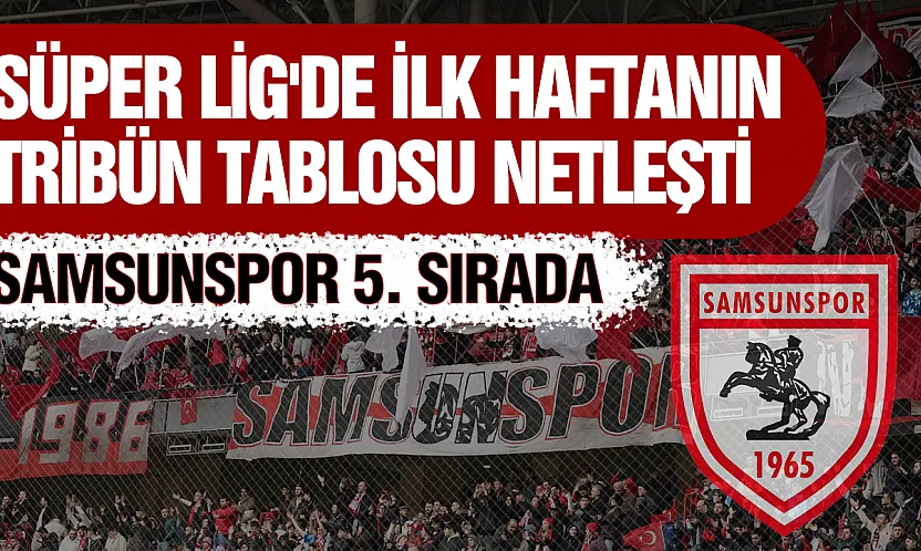 Süper Lig'de seyirci rakamları açıklandı: Samsunspor ilk haftayı 5. sırada kapattı