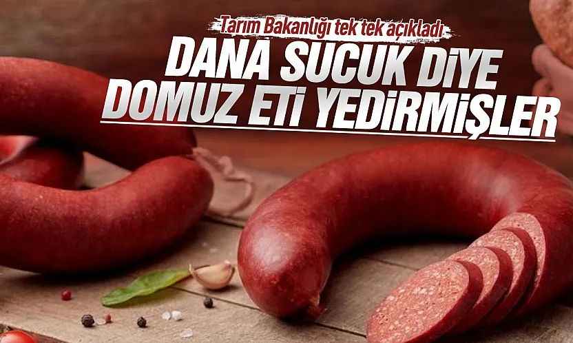 Tarım Bakanlığı ifşa etti dana sucukta domuz eti çıktı