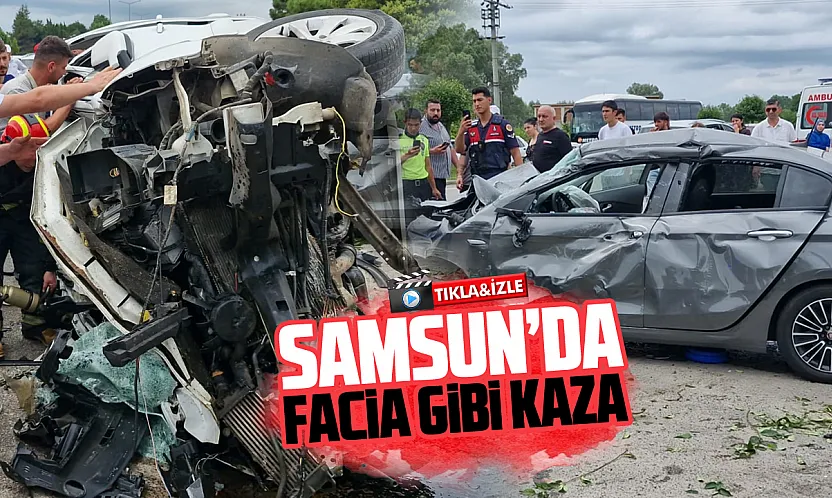 Terme'de trafik kazası: Çok sayıda yaralı var