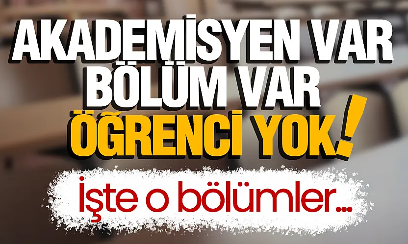 Üniversitelerde 'hayalet bölüm' krizi: Akademisyen ve burs var, öğrenci yok!