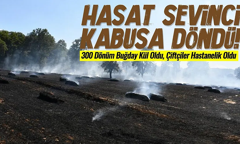 Vezirköprü'de Buğday Tarlalarını Yangın Vurdu