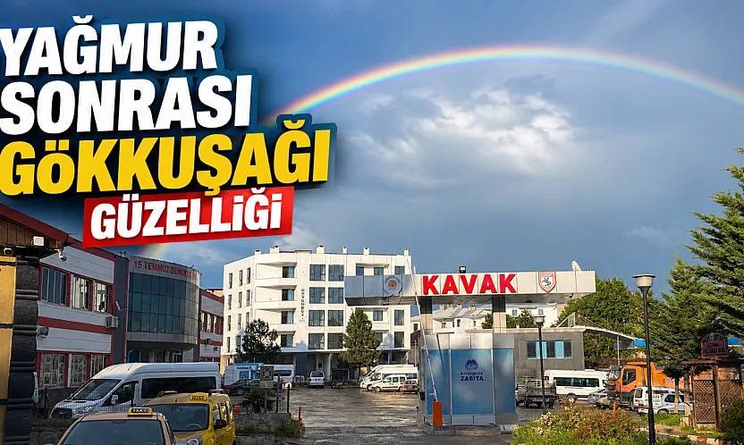 Yağmur sonrası gökkuşağı güzelliği