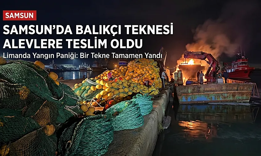 Yakakent'te Balıkçı teknesinde yangın çıktı
