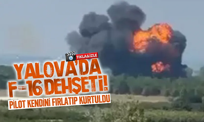 Yalova'da korkutan F-16 kazası