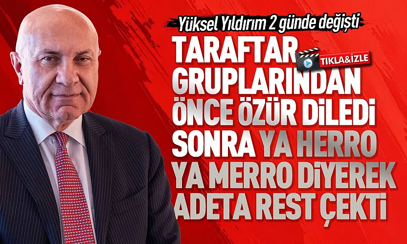 Yüksel Yıldırım taraftar gruplarına rest çekti